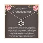 RareLove Granddaughter Necklace,Granddaughter Gifts from Grandma,925 Sterling Silver Tiny Infinity Heart Necklaces for Granddaughter,Girls Jewellery,Birthday gift,Graduation Gift