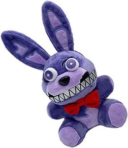 Ycixri FNAF Nightmare Bonnie Plush Toy Suitable for Collection, FNAF Plushies Stuffed Doll for Boy Girl Christmas Halloween Birthday Gift, 8“ (Purple Bonnie Rabbit)