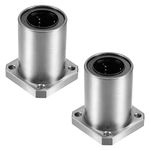 uxcell LMK25UU Square Flange Linear Ball Bearings, 25mm Bore Dia, 40mm OD, 59mm Length(Pack of 2)