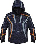 Mens Blue Cotton Hoodie Jacket for Infinity War Tony Stark Cosplay Iron Man Jacket