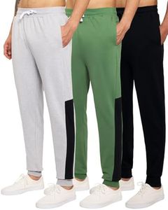Real Essentials Big & Tall King Size Mens Joggers Sweatpants Fleece Pants Sweat Clothing Pockets Baggy Elastic Cuffed Workout Bottom Athletic Soft Warm Winter Gym Active, Set 10, 5X, Pack of 3