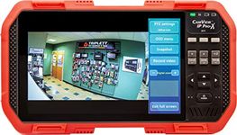 Triplett CamView IP Pro-X 7-inch TFT Touchscreen NTSC/PAL/HD-CVI 3.0/AHD 3.0/HD-TVI 3.0 Security Camera Tester with PoE and Built-in DHCP Server, Gray/Red