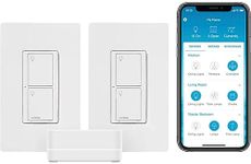 Lutron Caseta Smart Start Kit, Smart Switch (2 Count) with Smart Bridge | Compatible with Alexa, Apple HomeKit, and the Google Assistant | P-BDG-PKG1SW | White