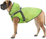 Mosucoirl Dog Raincoat Waterproof Dog Hoodie Reflective Dog Raincoat Hooded Adjustable Rain Jacket for Small Medium Large Dogs Puppies (Green, S)