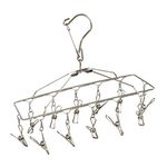 Honey-Can-Do DRY-01102 Clothes Drying Hanger Rack with 12 Clips, Chrome