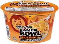 Maruchan Bowl Spicy Miso, Microwaveable Ramen Soup Mix, 3.38 Oz, 6 Count