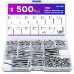 ANVINKU M3 Nuts and Bolts Set, 500 Pcs Hex Socket Head Cap Screws Bolts Set, Stainless Steel Bolts and Nuts Set, Assorted Nuts and Bolts with Allen Key, Hex M3 Bolts for Furniture and Machine