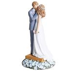 Couple Statue Wedding Cake Toppers, Bride and Groom Figurines Angel Wedding Figurines Collectible Figurines for Desktop Ornament Home Decor Wedding Gifts(1)