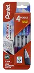 Pentel E-Sharp mechanical pencil, Assorted colours, 1 blister of 4 pencils multi-coloured XAZ125/4-M