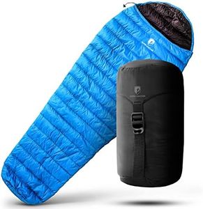 Alpin Loacker Schlafsack - 460g Leichter Sommer Schlafsack & Hüttenschlafsack - Unisex Erwachsene, Der Premium Sommer Daunen Schlafsack Ultraleicht,mit kleinem Packmaß für Wandern und Camping