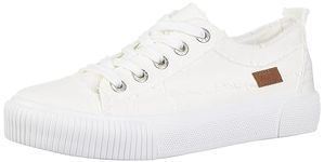 Blowfish Malibu Women's Clay Canvas Sneaker, Whtie Smoked 16 Oz Canvas, 9