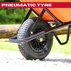 Excel Heavy Duty Wheelbarrow Cart – 100L HDPE Tray, 150kg Capacity