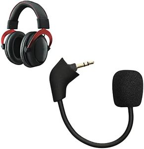 kwmobile Microphone de remplacement compatible avec Kingston HyperX Cloud/Cloud X/CloudX Core - Micro de rechange pour casque audio casque gaming - noir