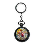 AUGEN Premium Pocket Watch Metal Keychain Monkey D Luffy Retro Vintage for Gifting With Key Ring Anti-Rust (Pack Of 1)