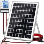 POWOXI 10W Solar Panel，12V Solar Panel Charger Kit + 8A Controller， Suitable for Automotive, Motorcycle, Boat, ATV, Marine, RV, Trailer, Powersports, Snowmobile etc. Various 12V batteries.