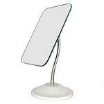 YEAKE Flexible Gooseneck Makeup Mirror,360°Rotation Folding Portable Desk Vanity Mirror with Stand Shower Shaving Cosmetic Mirror Square