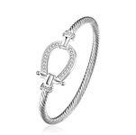 Horseshoe Bangle Bracelet for Women, Adjustable Simple Horseshoe Bracelet Birthday Gifts Animal Jewelry,Horse Hypoallergenic Fashion Women Bracelet Bangle Jewelry for Christmas Gift for Women,