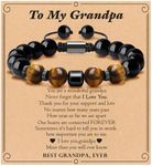 Jewelry&Card Bracelet for Teen Boys Dad Father Son Brother Boyfriend Soulmate Husband,Gradpa,Uncle,Bonus Dad,Father in Law,Bonus Son,Anniversary Birthday Gifts for Men, 10mm, Alloy, no gemstone