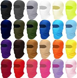 luculach 24 Pcs Balaclava UV Protection Face Cover Dustproof Full Face Mask for Summer Outdoor Work Sports(Balaclava-A)