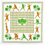 EVERY-VILLE Where EVERYone is Welcome Pickleball Themed Bandana – 100% Soft Cotton, 22x22 inches, Double-Sided Print, 1 Pack, White Orange Green - Gift for Pickleball Lovers