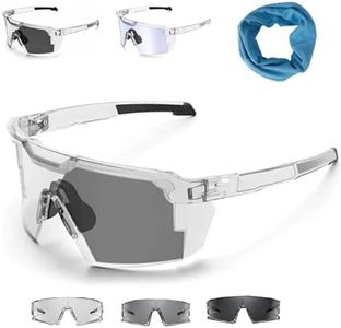 UV400 Photochromic Polarized Safety Glasses - Impact Resistant Transition Sunglasses for Outdoor Sports & Work (A-1PC)