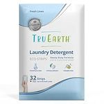 Tru Earth Platinum - Heavy Duty Laundry Detergent Sheets - Up to 64 Loads (32 Sheets), Fresh Linen Scent - Ultra-Concentrated Strips Formula - Eco-Friendly, Hypoallergenic Travel Laundry Sheets