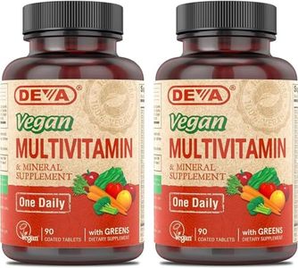 Deva Nutrition Vegan Vitamins Daily Multivitamin & Mineral Tablets, 2 Count