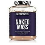 Chocolate Naked Mass - All Natural Chocolate Weight Gainer Protein Powder - 8lb Bulk, GMO Free, Gluten Free & Soy Free. No Artificial Ingredients - 1,360 Calories - 11 Servings