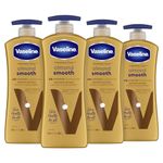 Vaseline Intensive Care Almond Smooth Body Lotion for dry skin with 48H moisture + ultra hydrating lipids 600 ml (Pack of 4)