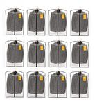 Srajanaa Transparent Men's Blazer Coat Suit Bag Cover Fold-over Breathable Garment Storage Bag (12 Piece)