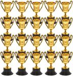 STOBOK Award Trophies Bulk, Mini Plastic Trophy for Kids Mini Trophies Plastic Prize Cup Small Gold Reward Trophy for Kids Party Favors 20Pcs