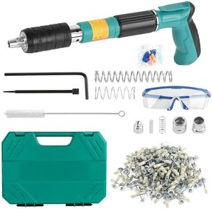 200pcs Pistola Manuale Sparachiodi, Pistola per Unghie Sparachiodi, Portatile Nail Gun Silenziatore Regolabile Pistola Per Chiodi In Acciaio Pistola Per Chiodi Pistola (200pcs)