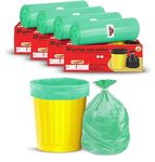 SHALIMAR Premium Garbage Bags Size 19 X 21 Inches (Medium) 120 Bags (4 Rolls) Dustbin Bag/Trash Bag - Green Color