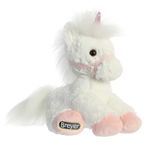 Breyer Aurora® Exquisite Unicorn Stuffed Animal - Realistic Detailing - Imaginative Play - Pink and White 11 Inches