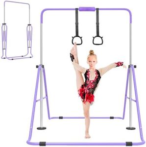 ZUETK Adjustable Height Gymnastics Bar for Kids