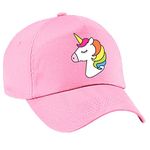 4sold Girls Unicorn Baseball Cap Rainbow Kids Summer Hat School Kids Caps Sport Girl Adjustable Baseball - Pink