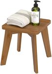 Bamsanritz Step Stool Kitchen Bathroom Bedroom for Kids and Adults Wooden Foot Rest Stools Sturdy Bamboo Wood One Small Stool 10 inch