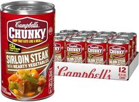 Campbell’s Chunky Soup, Sirloin Steak With Hearty Vegetables Soup, 18.8 Oz Can (Case of 12)