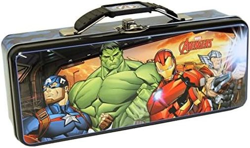 The Tin Box Company Avengers Pencil Box with Handle Clasp & Hinge