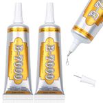 B7000 Glue Clear Adhesive, Jewelry Bead B-7000 Glue Cyanoacrylate Adhesive Glue High Viscosity with Precise Tips for Rhinestones Fabric, Glass, Jewelry Making, DIY Art Crafts, Leather, Toys (2x25ML)