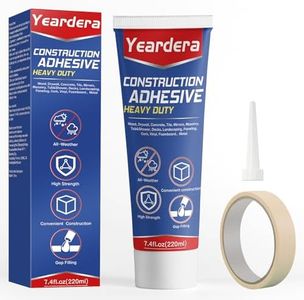 Yeardera Heavy Duty Construction Adhesive, 7.4 Ounce Cement Glue Squeeze Tube, Versatile Construction Glue for Tile, Floor, Stone, Wood, Wall & More, Pack of 1 (CZJS-001)