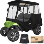 10L0L Deluxe Golf Cart Driving Enclosure 2 Seater for Yamaha G14 G16 G22 G29 Drive2 with Security Side Mirror Openings, 4-Sided HD PVC Windows Waterproof Golf Buggy Cover with Roll-up Windshield