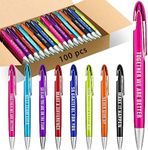 Lincia 100 Pcs Employee Appreciation Ballpoint Pens Bulk Quotes Pens Bulk Inspiration Gifts Retractable Medium Point Pens with Black Ink Thank You Gifts for Graduation, Nurses Day, Mother's Day