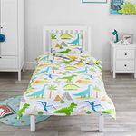 Bloomsbury Mill - Cot Bed Duvet Cover Set - Toddler Bedding Set For Boys and Girls - Dinosaur Kids Bedding - Cot Duvet Cover & Pillow Case Set - 120x150cm