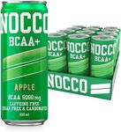 NOCCO BCAA Sugar free drinks enhanced with amino acids and vitamins | pre workout fizzy drinks 12 x 330ml (Apple)