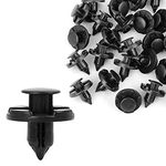 sourcing map 30 Pcs 8mm Hole Black Plastic Rivet Fastener Bumper Clip