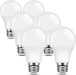 LEDYA E27 Screw Bulb, 9W 806LM E27 LED Bulb, 60 Watts Equivalent E27 Bulbs, 2700K Warm White Screw in Light Bulb, Energy Saving Light Bulbs Screw, Non-Dimmable, Pack of 6