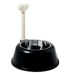 Alessi | Lupita AMMI02 B - Design Dog Food Bowl in Thermoplastic Resin and 18/10 Stainless Steel, Black