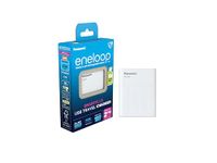 eneloop SmartPlus Travel charger, for 1-4 AA/AAA Rechargeable Batteries, 2.25h Charging Time, 10 Safety Features, 4 eneloop AA Batteries Included (2000 mAh), USB