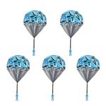 Yitaocity 5 Packs Parachute Men Tangle Free Outdoor Flying Parachute Men Toys Hand Throwing Watching Landing Toy No Battery Flying Army Parachute Toys (Army Blue)